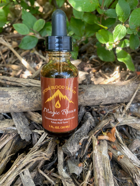 Stoneblood American Shilajit Magic Brown dropper bottle